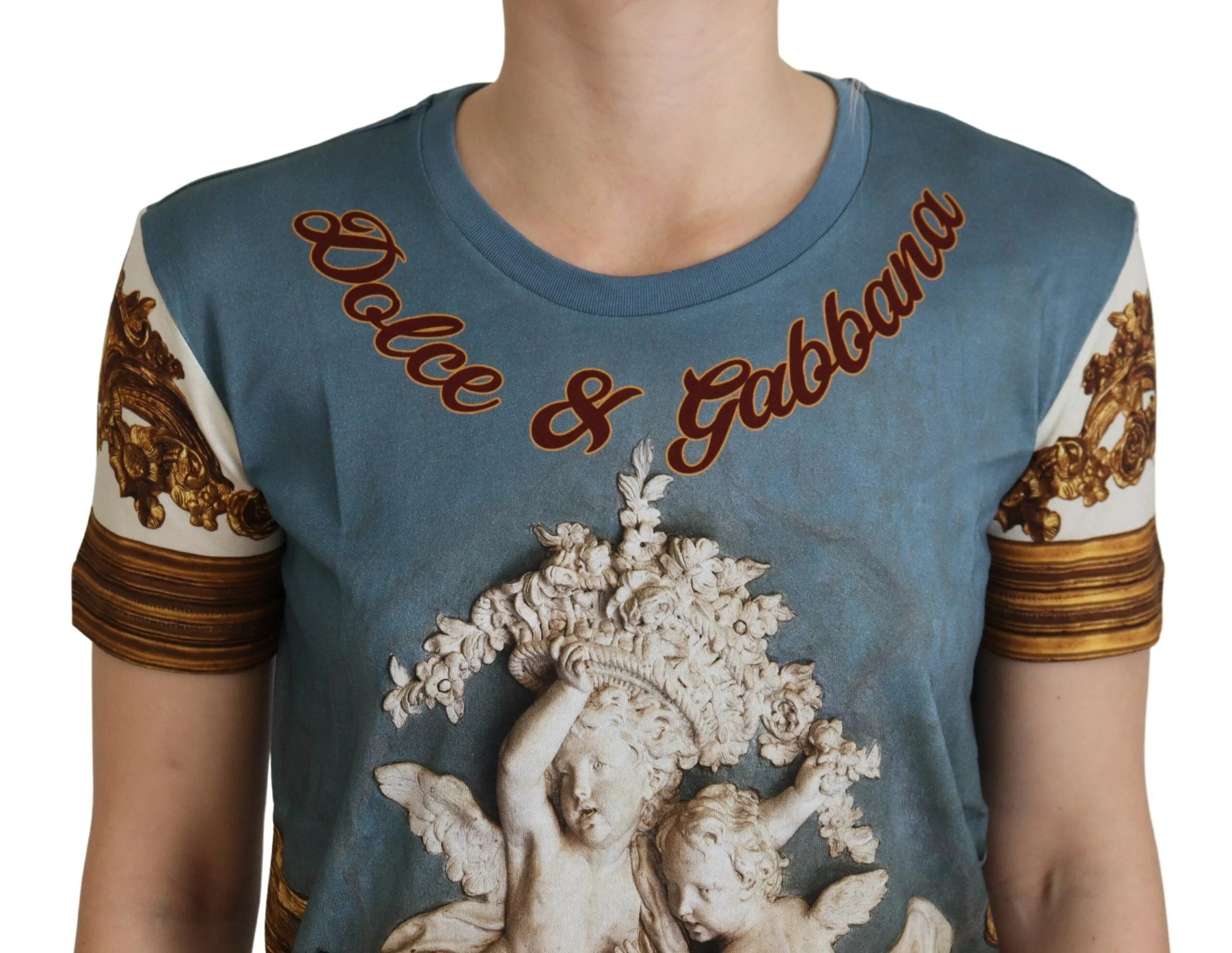 Dolce & Gabbana Multicolor DG Logo Angel Printed Shirt Top - IT36|XXS - T-Shirts