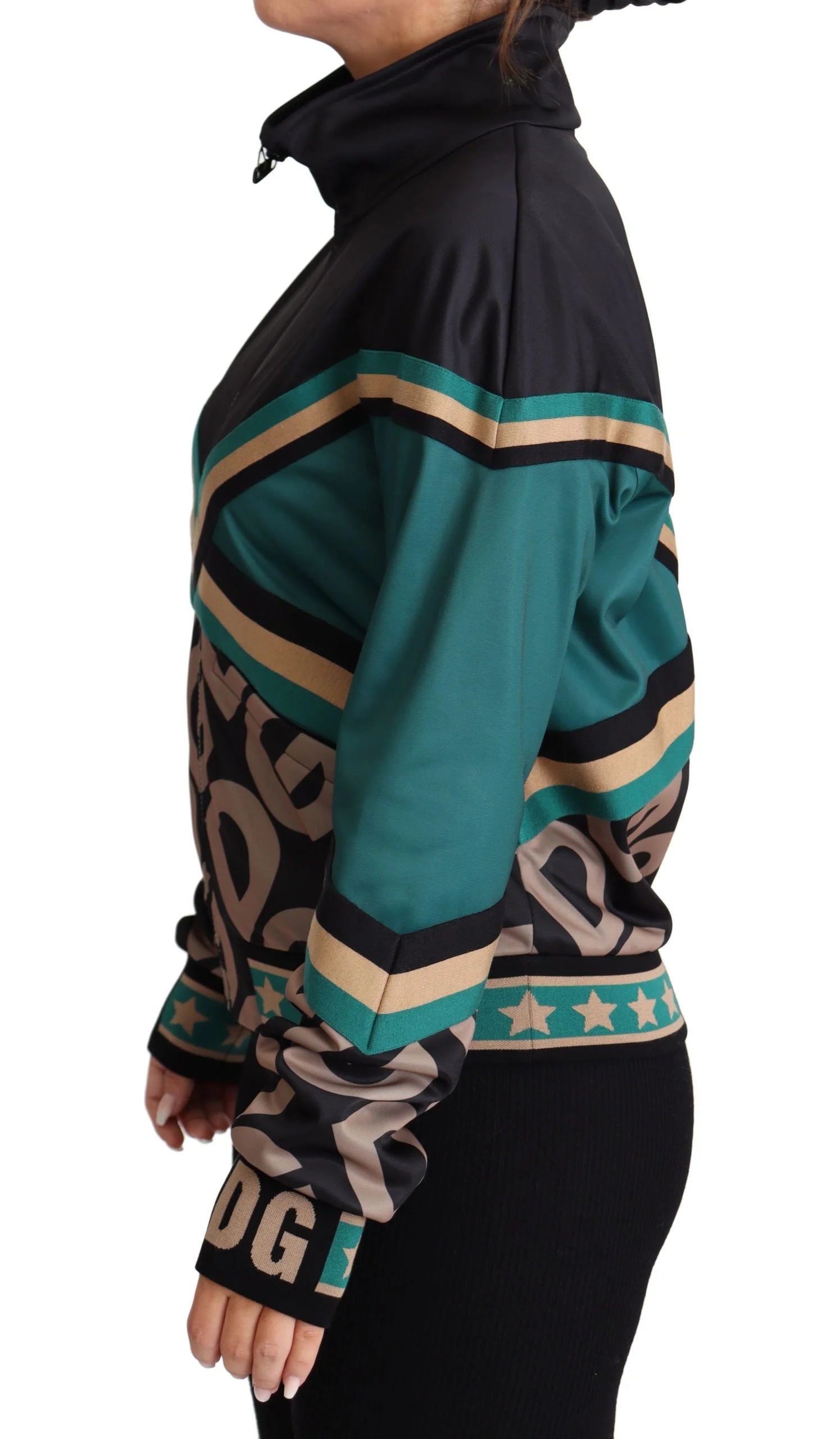 Dolce & Gabbana Multicolor DG Logo Mania Track Bomber Jacket - IT40|S - Track Jackets
