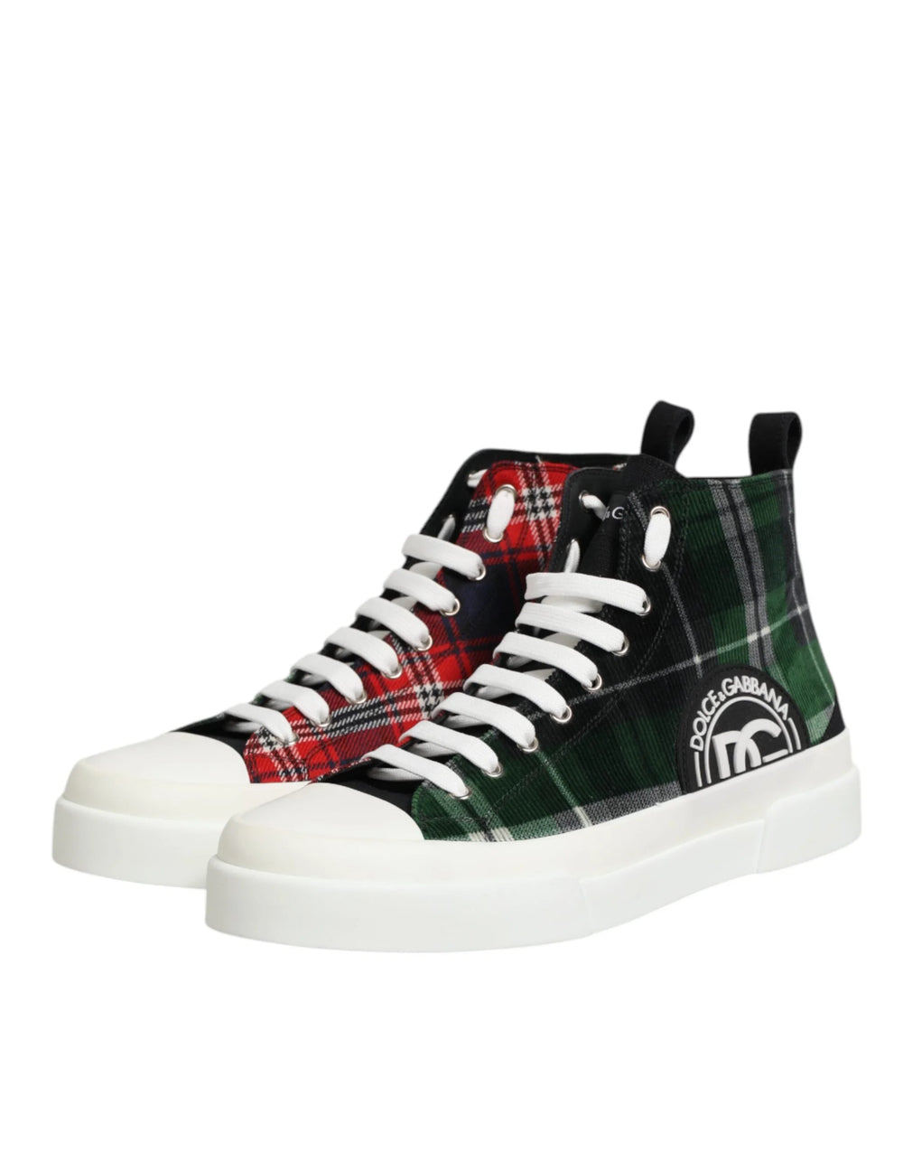 Dolce & Gabbana Multicolor DG Logo Men High Top Sneakers Shoes - EU 42 | US 9 - Sneakers