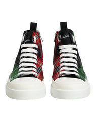 Dolce & Gabbana Multicolor DG Logo Men High Top Sneakers Shoes - EU 42 | US 9 - Sneakers