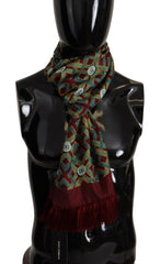 Dolce & Gabbana Multicolor DG Logo Shawl Warm Neck Wrap Fringe Scarf - Scarves & Shawls