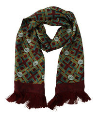 Dolce & Gabbana Multicolor DG Logo Shawl Warm Neck Wrap Fringe Scarf - Scarves & Shawls