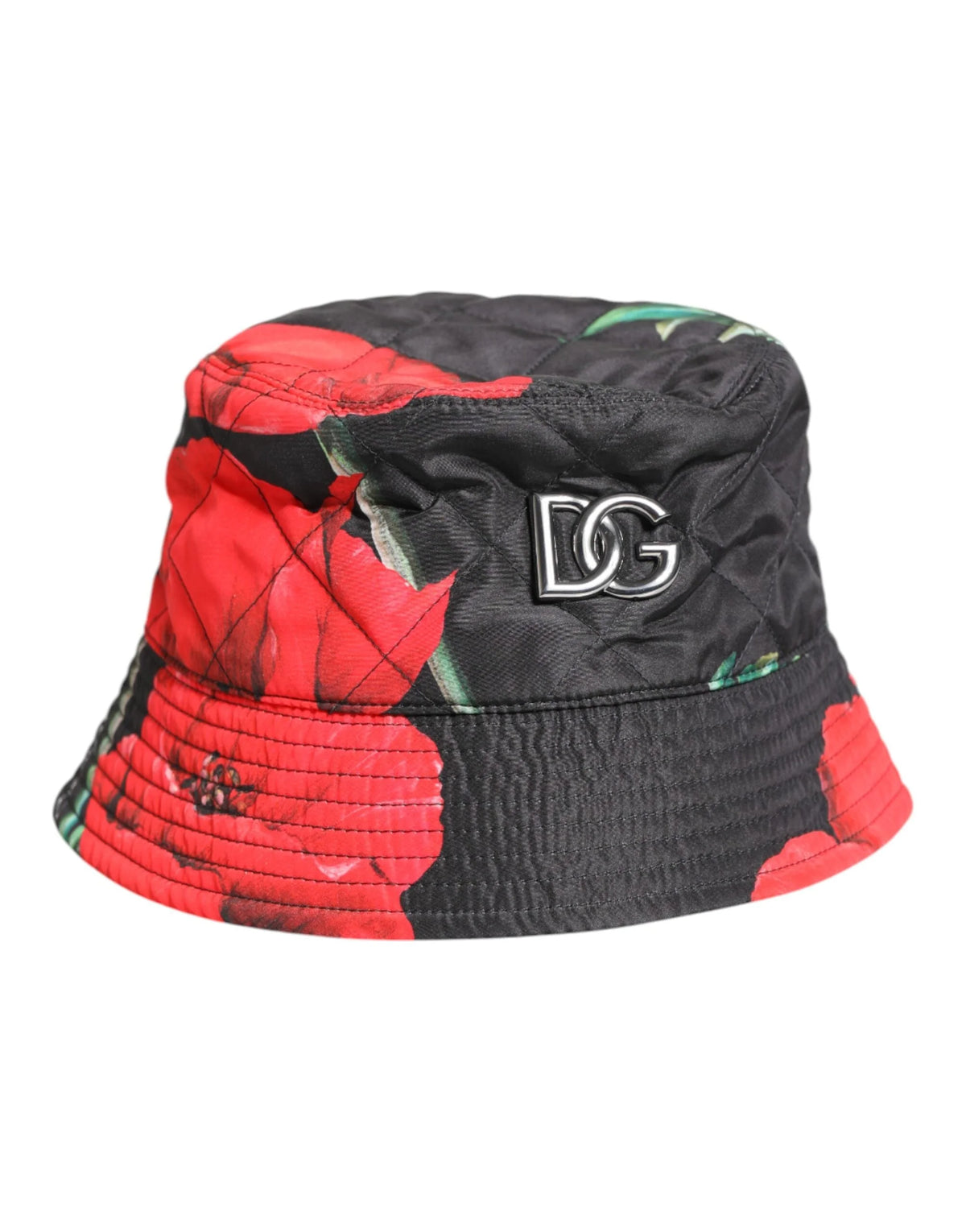 Dolce & Gabbana Multicolor DG Plaque Wide Brim Bucket Hat - 57 cm|S
