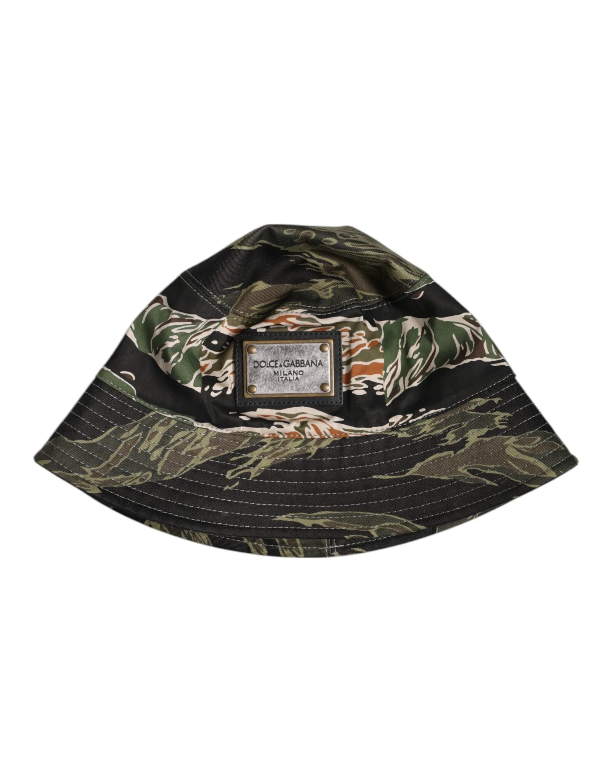 Dolce & Gabbana Multicolor DG Plaque Wide Brim Bucket Hat - 58 cm|M - Bucket Hats