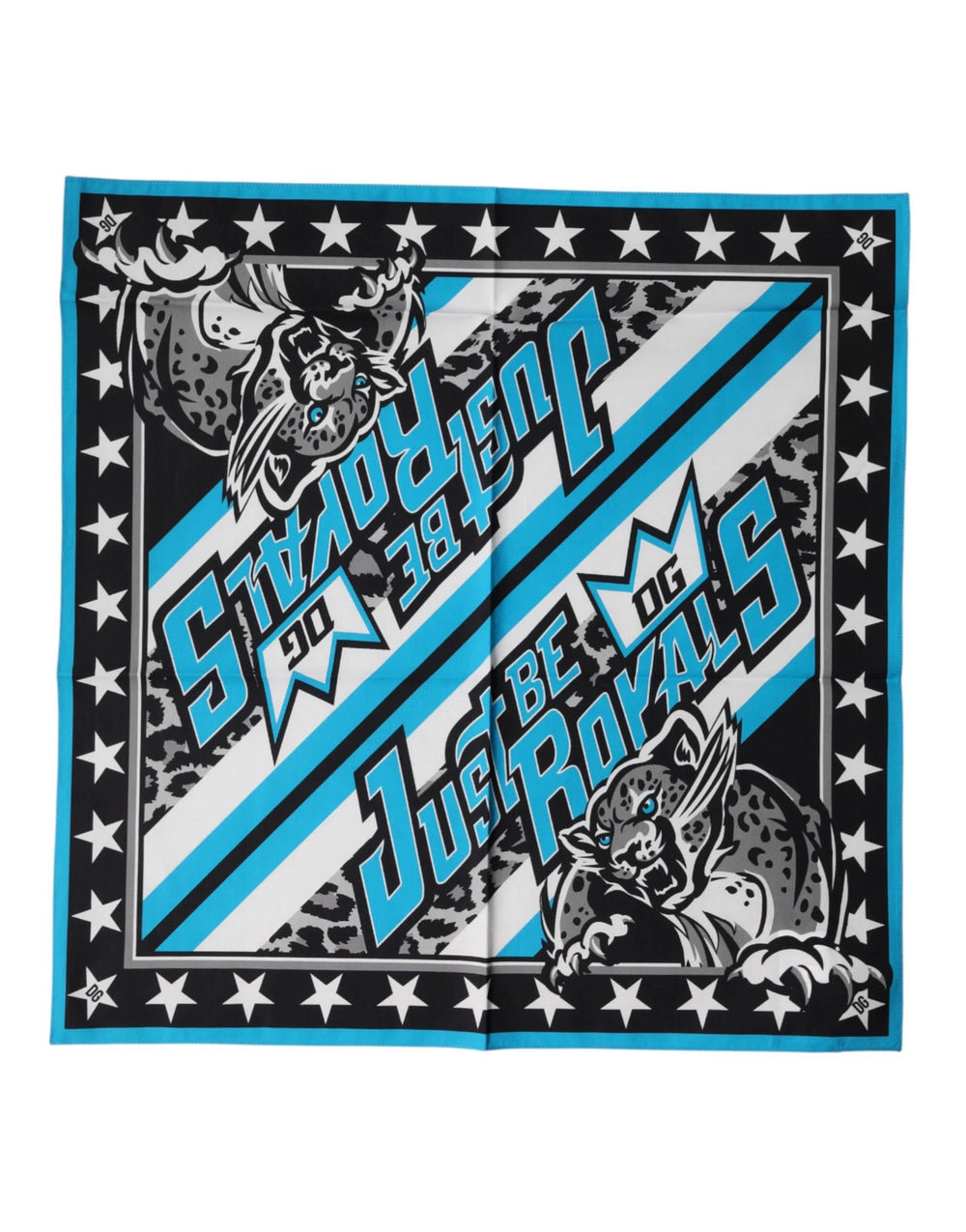 Dolce & Gabbana Multicolor DG Royals Square Foulard 51.5cm x 51cm Scarf