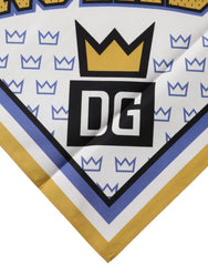 Dolce & Gabbana Multicolor DG Royals Square Foulard Men 50cm x 50cm Scarf