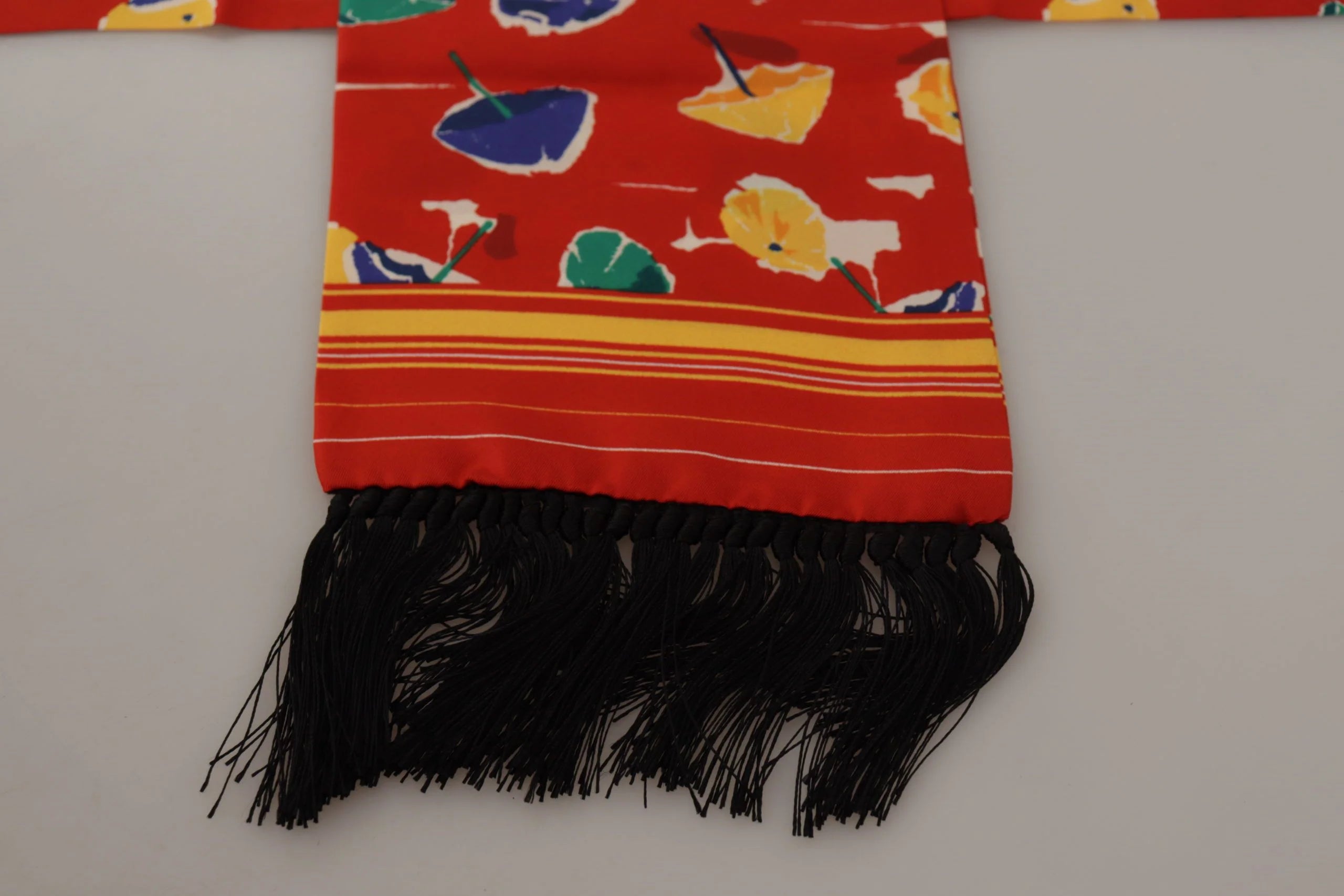 Dolce & Gabbana Multicolor DG Umbrellas Print Shawl Fringe Scarf - Scarves & Shawls