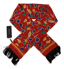 Dolce & Gabbana Multicolor DG Umbrellas Print Shawl Fringe Scarf - Scarves & Shawls