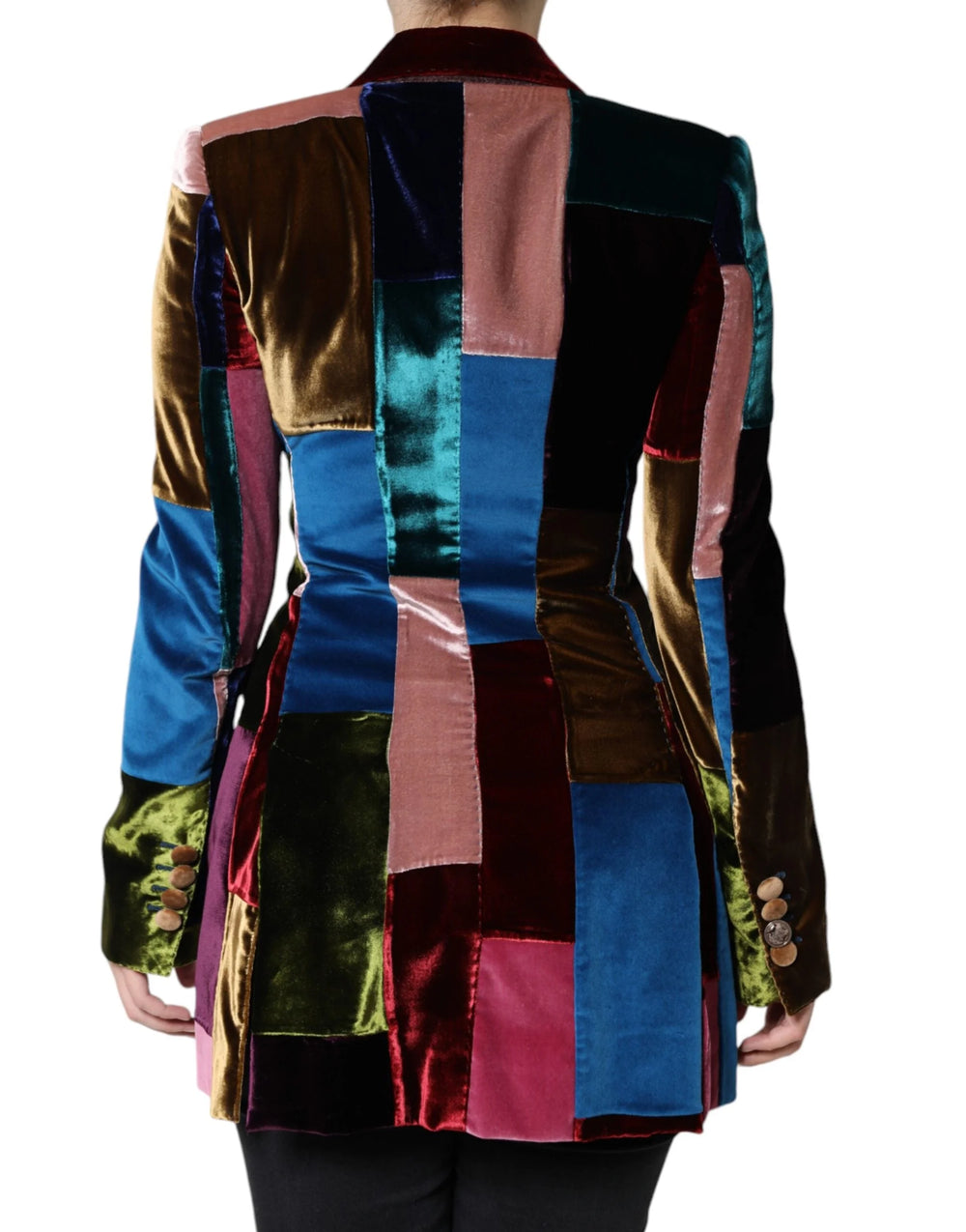 Dolce & Gabbana Multicolor Double Breasted Patchwork Blazer Jacket - IT40|S - Sport Jackets