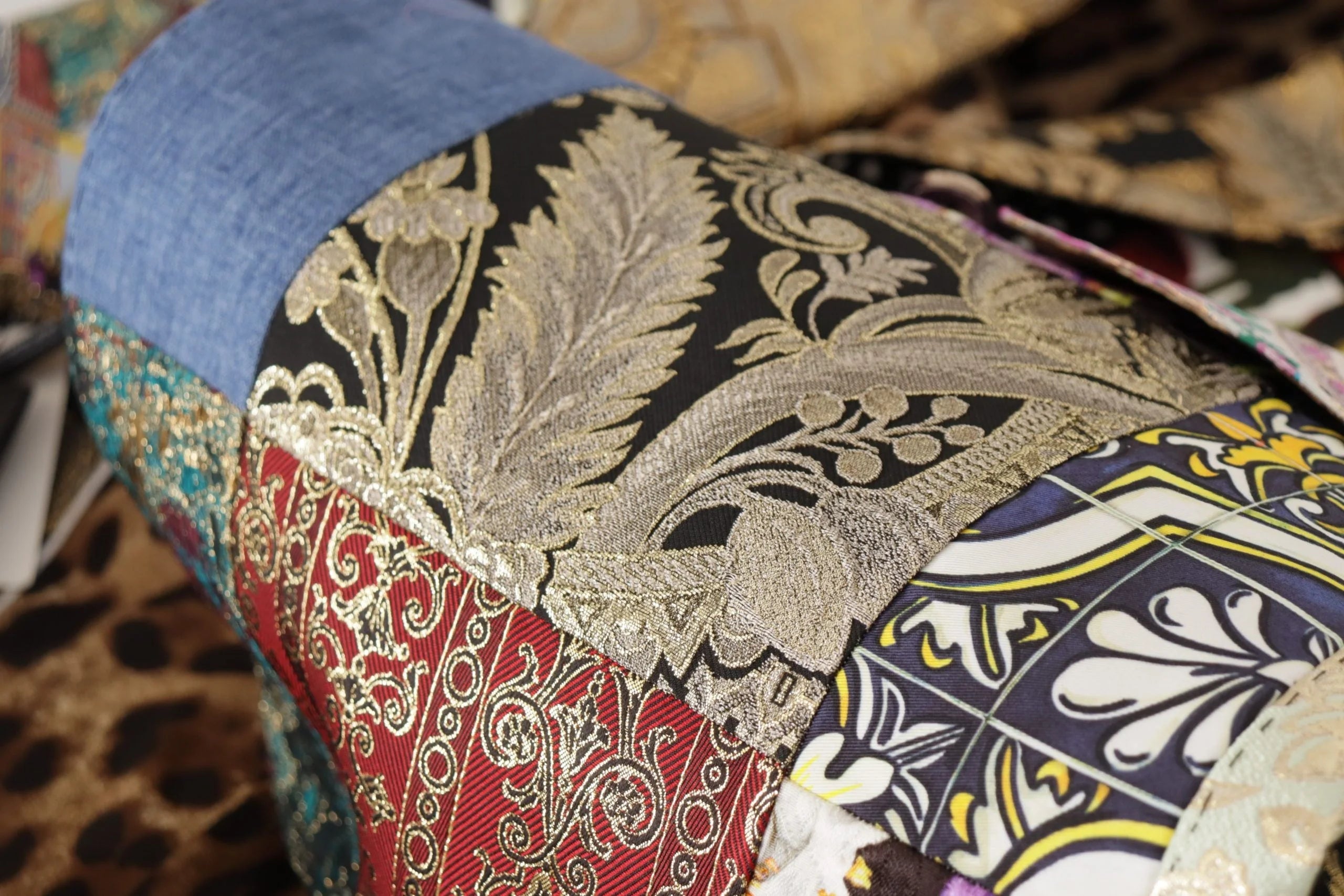 Dolce & Gabbana Multicolor Double-Breasted Patchwork Jacquard Blazer Jacket - Sport Jackets