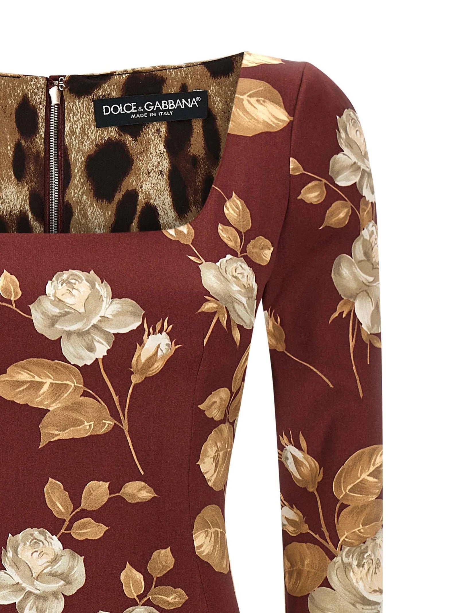 Dolce & Gabbana Multicolor Elastane Midi Dress - IT38