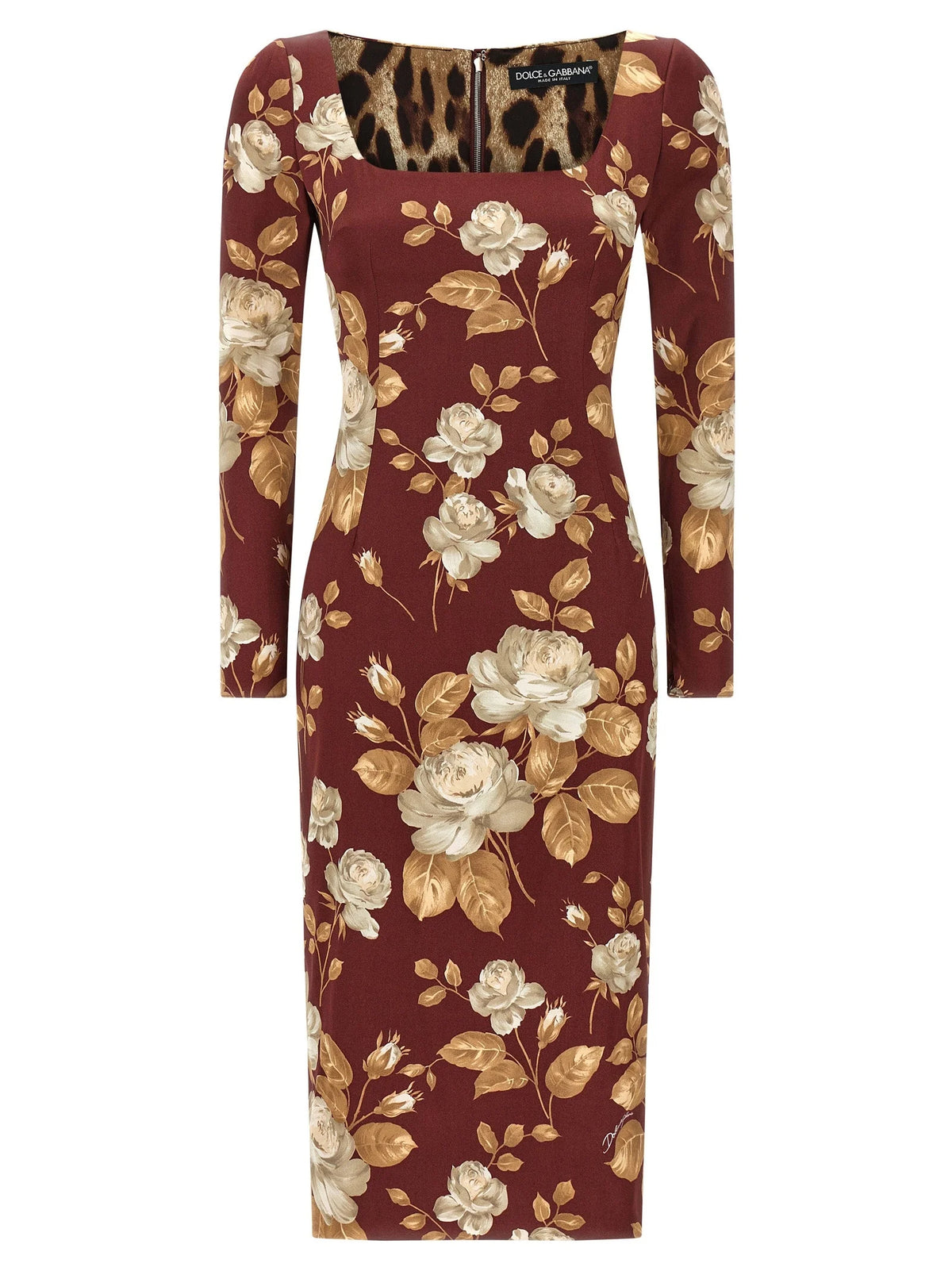 Dolce & Gabbana Multicolor Elastane Midi Dress - IT38