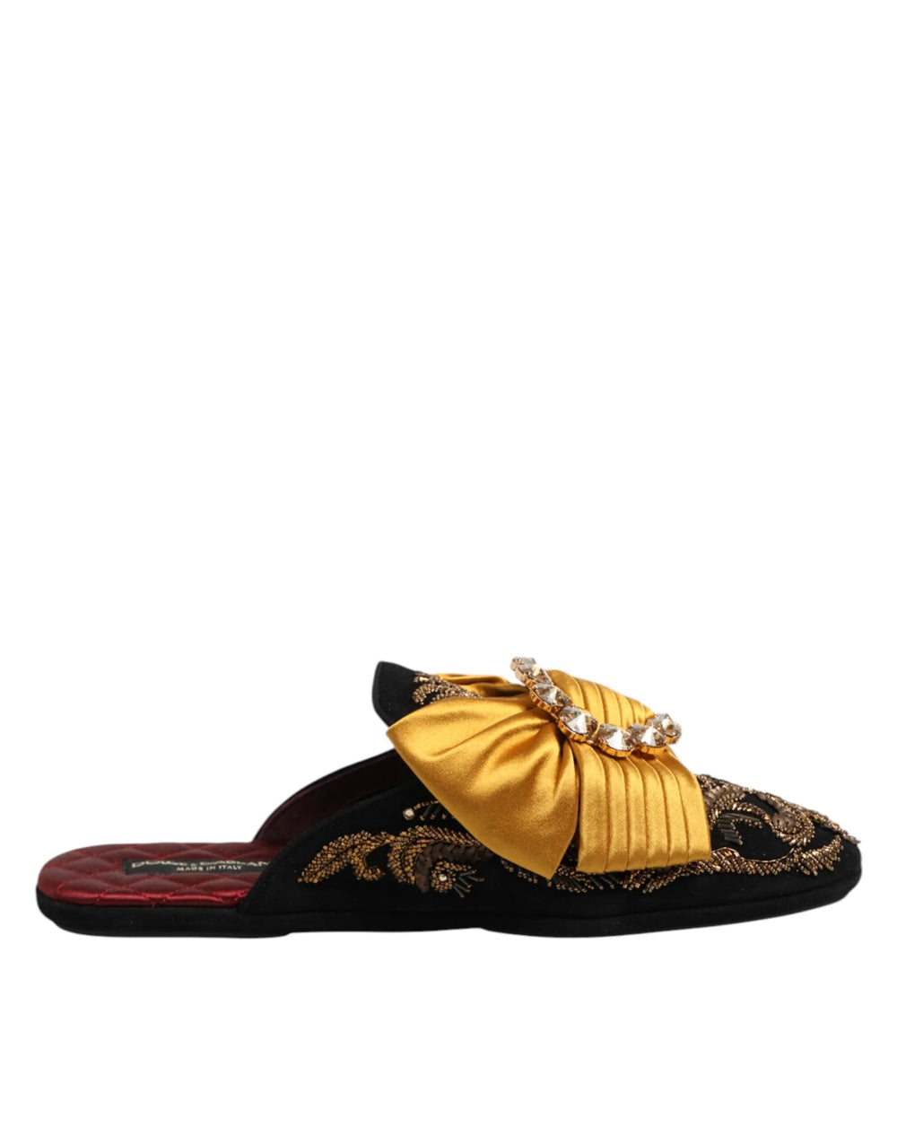 Dolce & Gabbana Multicolor Embellished Flat Sandals Shoes - EU44/US13.5