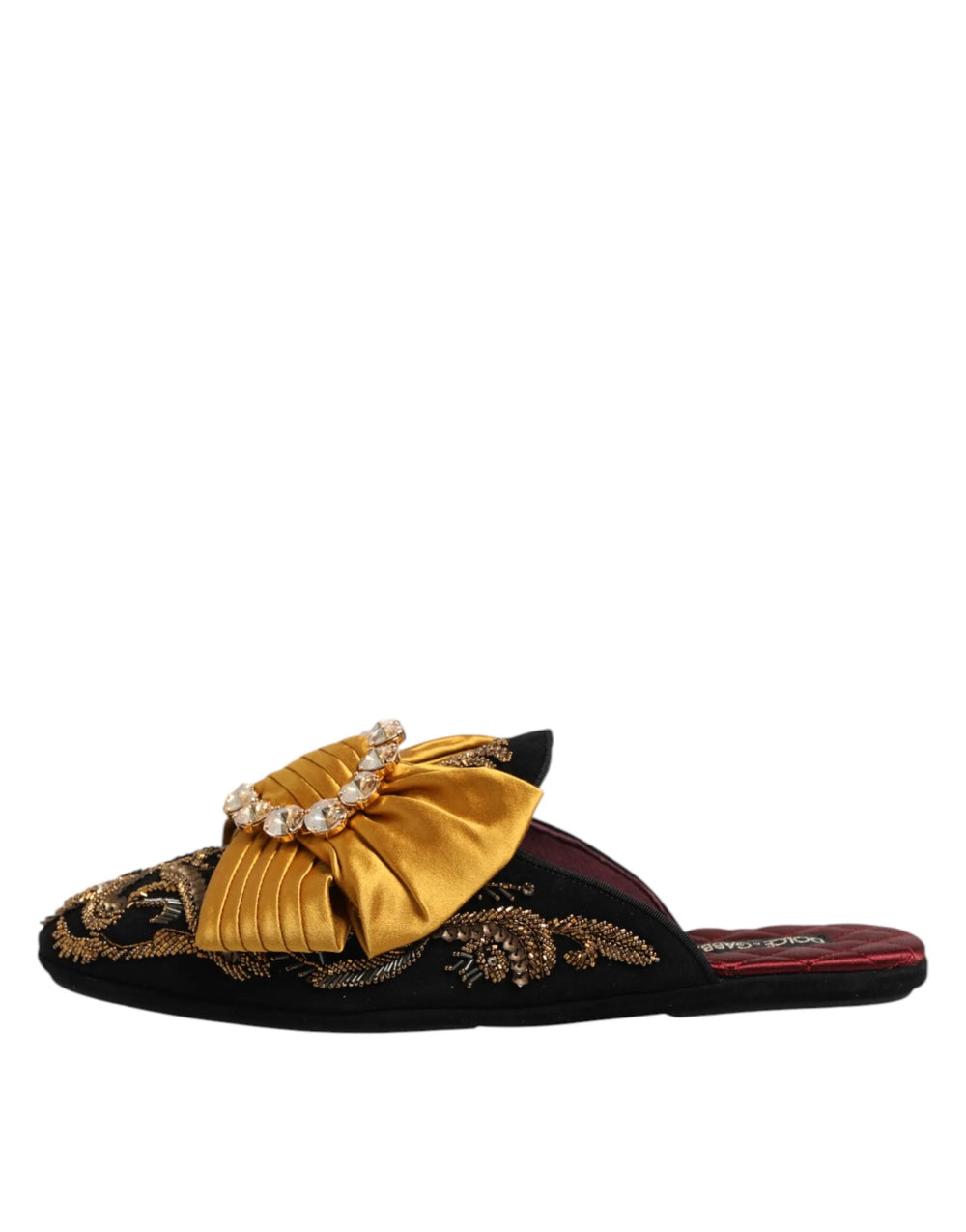 Dolce & Gabbana Multicolor Embellished Flat Sandals Shoes - EU44/US13.5
