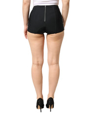 Dolce & Gabbana Multicolor Embellished High Waist Hot Pants Shorts