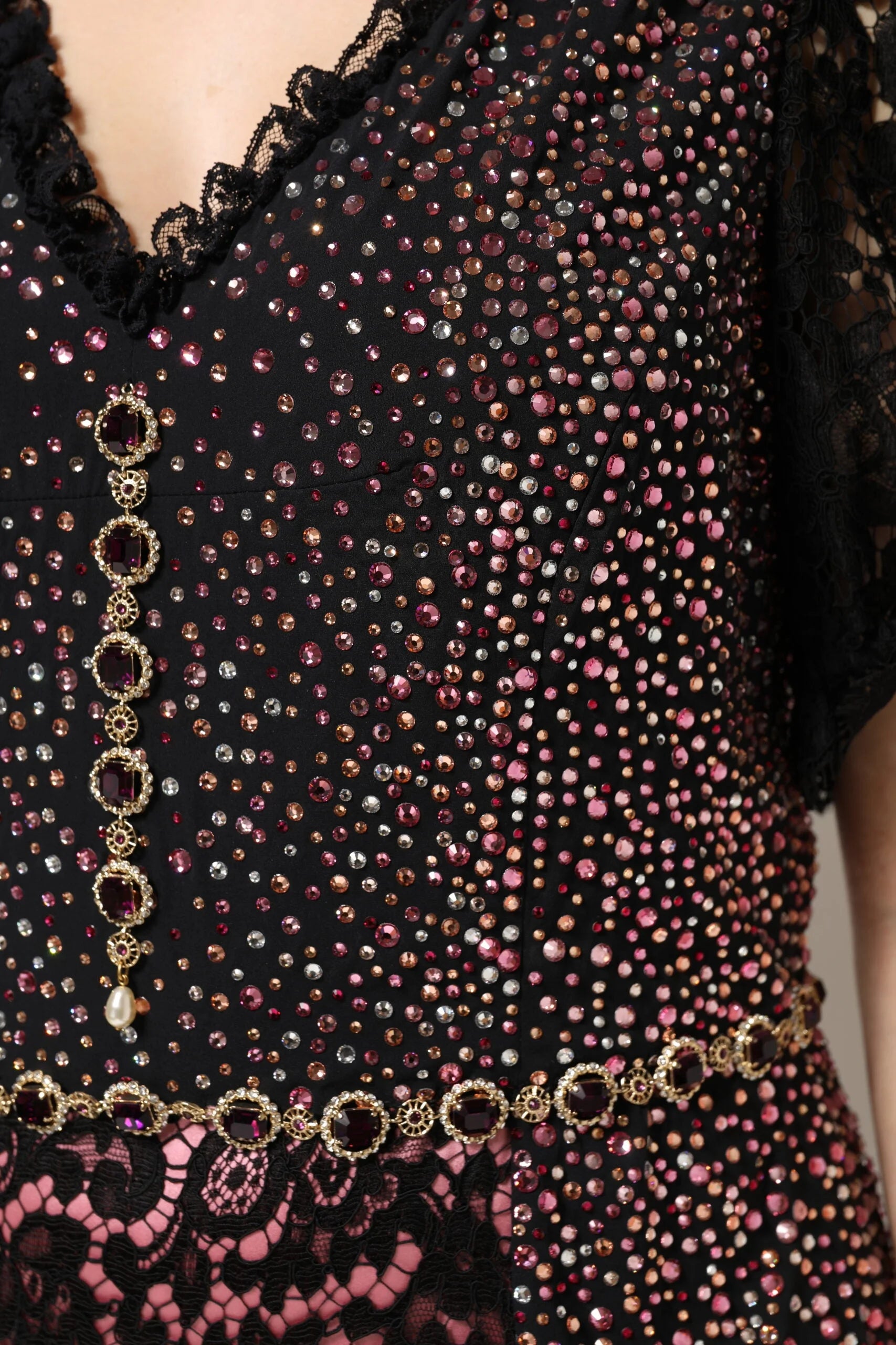 Dolce & Gabbana Multicolor Embellished Mermaid Gown Dress - IT48|XXL - Dresses