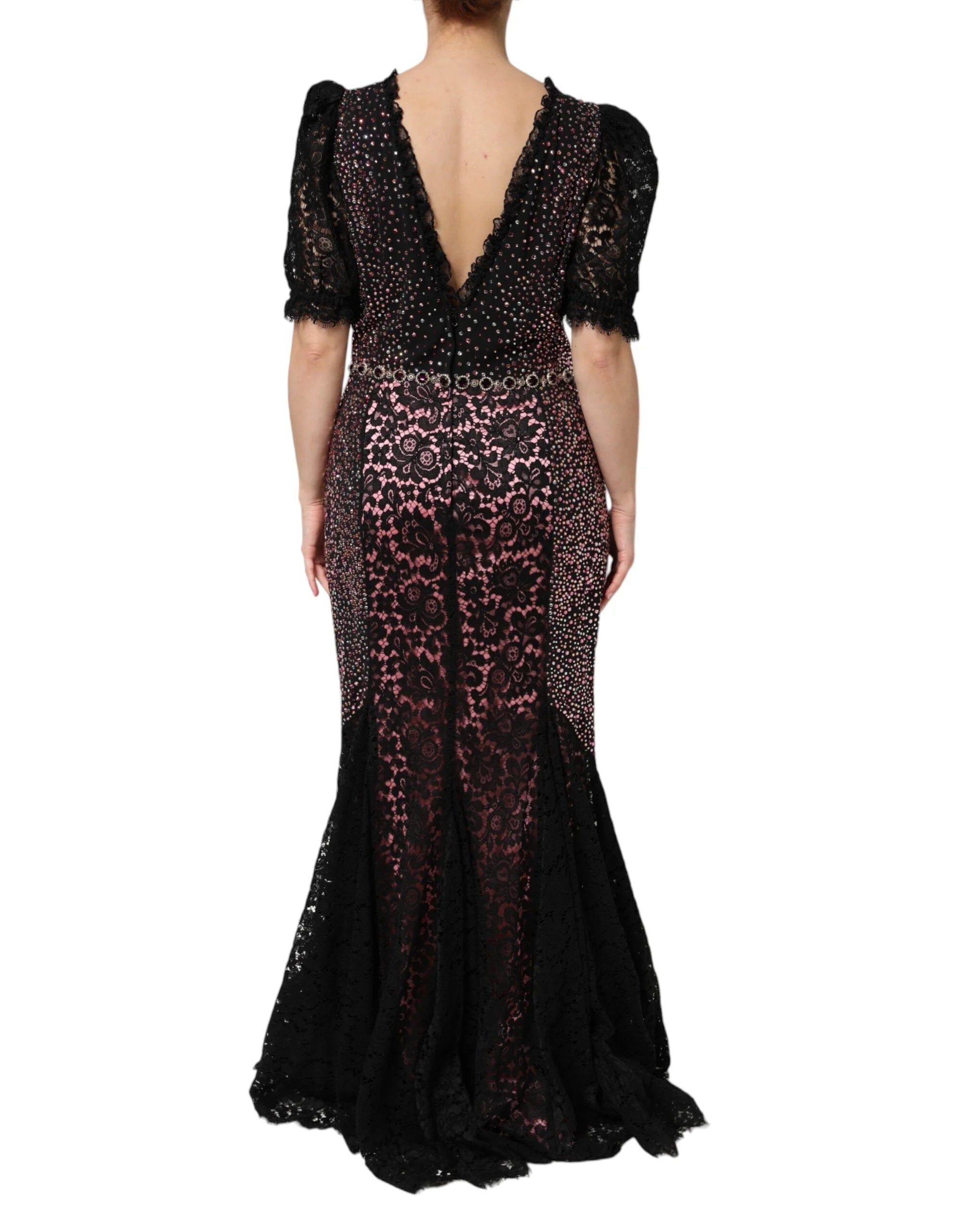 Dolce & Gabbana Multicolor Embellished Mermaid Gown Dress - IT48|XXL - Dresses