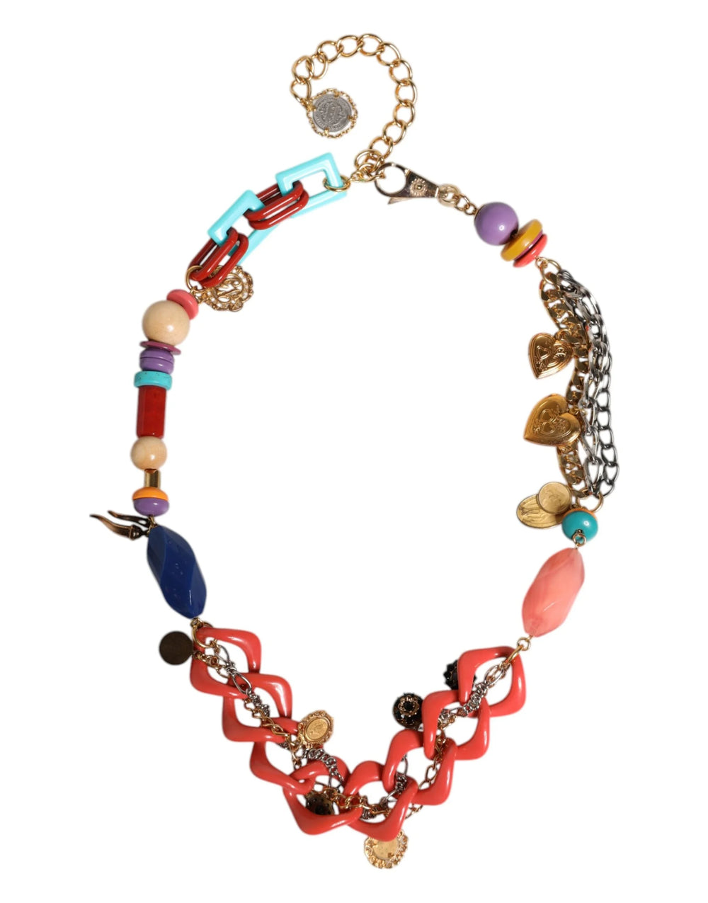 Dolce & Gabbana Multicolor Embellished Waist Chain Belt - M - Belts