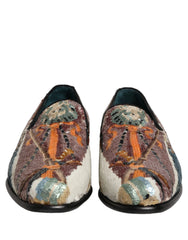 Dolce & Gabbana Multicolor Embroidered Sequin Loafers Shoes - EU43/US10