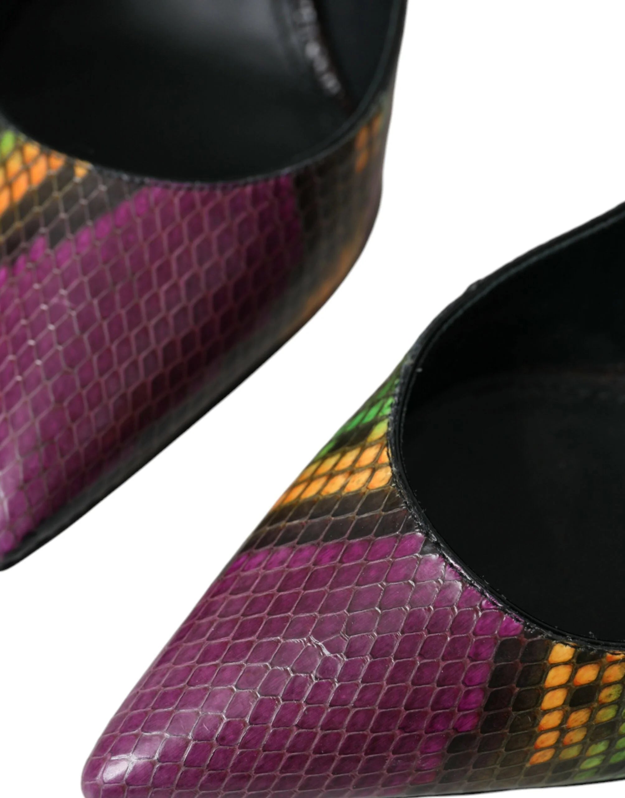Dolce & Gabbana Multicolor Exotic Leather Heels Pumps Shoes - Heels