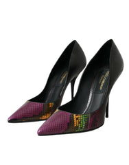 Dolce & Gabbana Multicolor Exotic Leather Heels Pumps Shoes - Heels