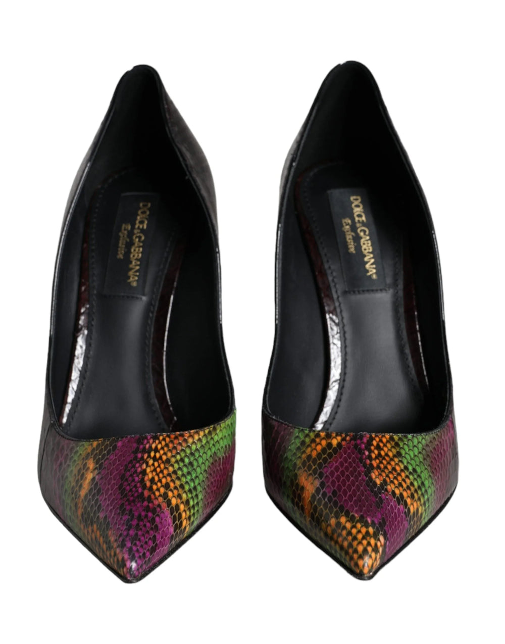 Dolce & Gabbana Multicolor Exotic Leather Heels Pumps Shoes - Heels
