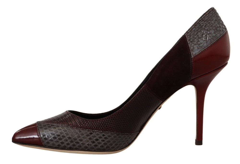 Dolce & Gabbana Multicolor Exotic Leather Heels Pumps Shoes - EU37.5/US7