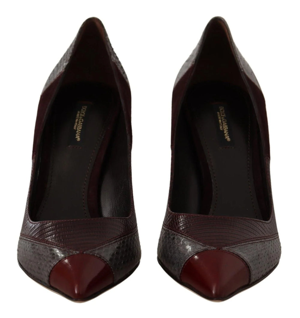 Dolce & Gabbana Multicolor Exotic Leather Heels Pumps Shoes - EU37.5/US7