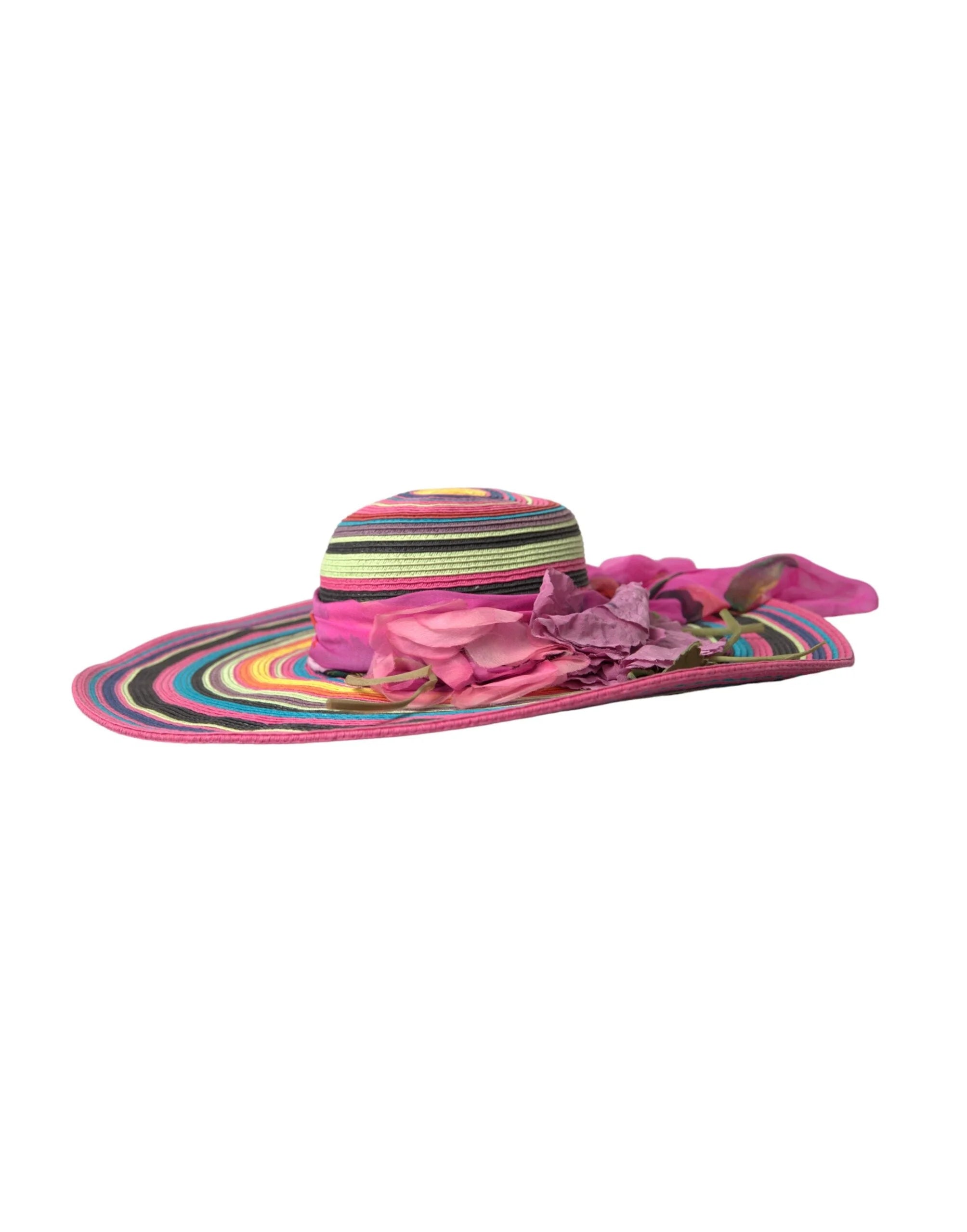 Dolce & Gabbana Multicolor Fantasy Wide Brim Floppy Hat - 56 cm|XS - Sun Hats