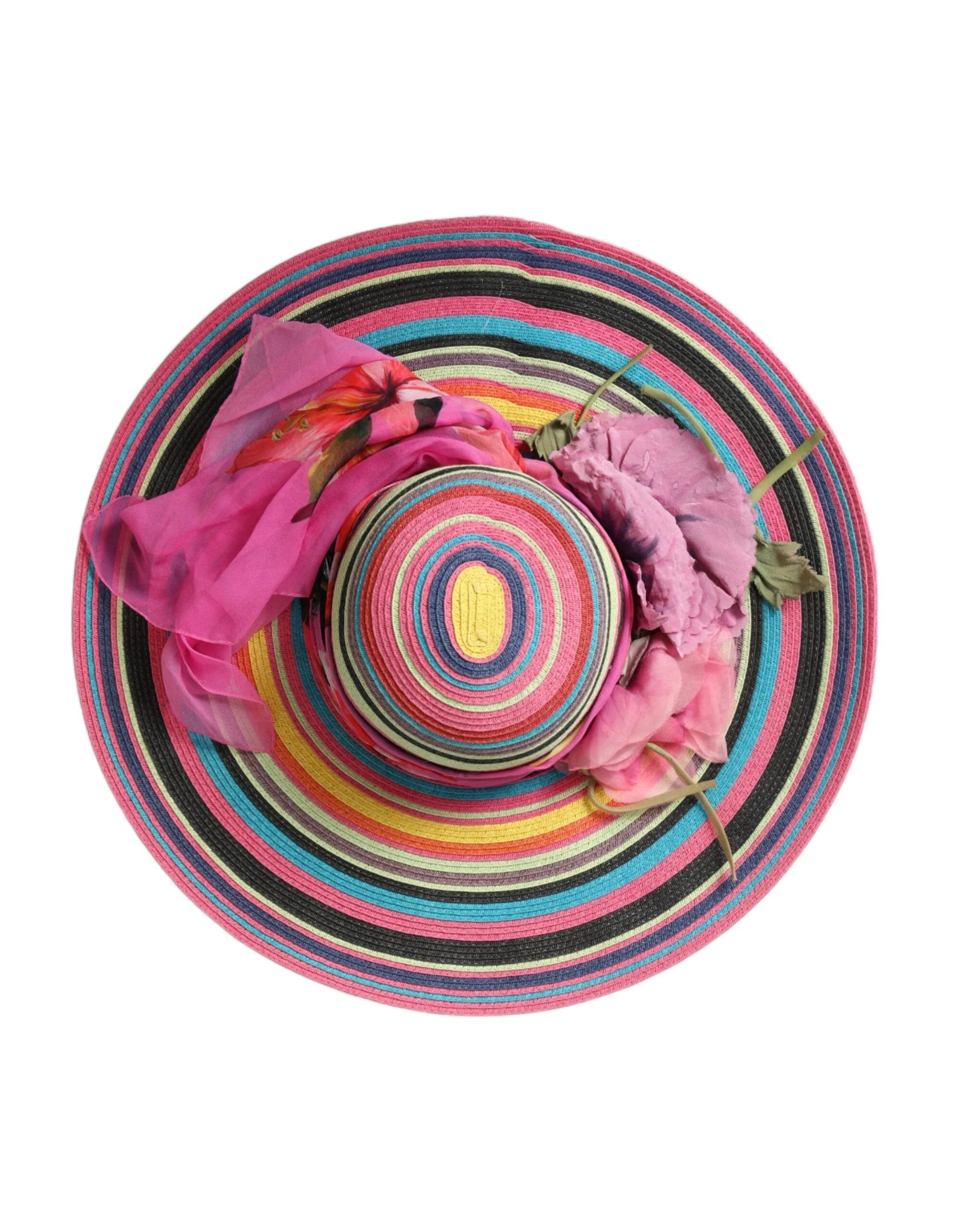 Dolce & Gabbana Multicolor Fantasy Wide Brim Floppy Hat - 56 cm|XS - Sun Hats
