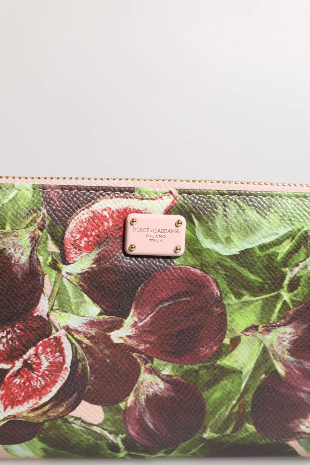 Dolce & Gabbana Multicolor Fig Fruit Dauphine Leather Zip Around Continental Wallet - Wallets