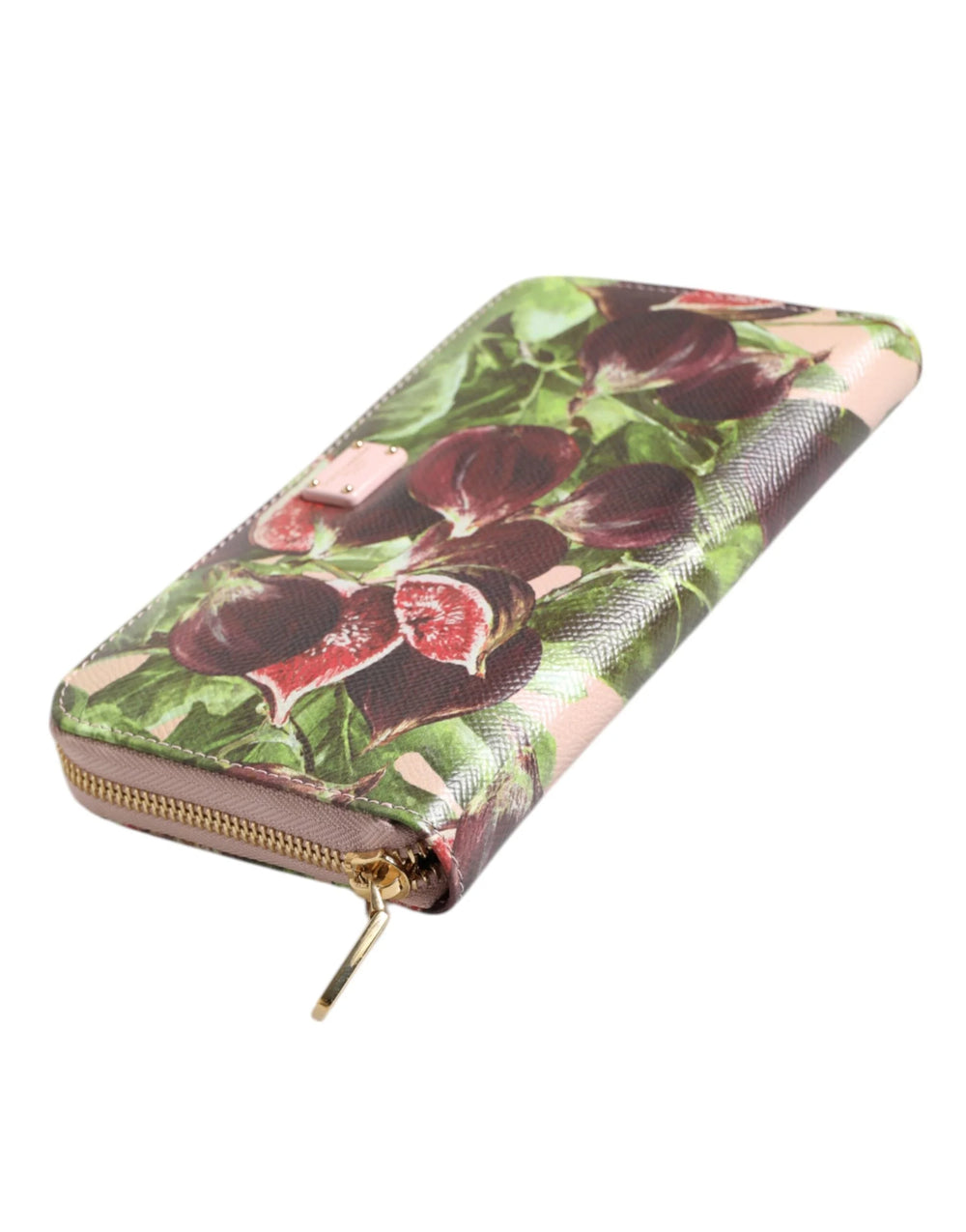 Dolce & Gabbana Multicolor Fig Fruit Dauphine Leather Zip Around Continental Wallet - Wallets