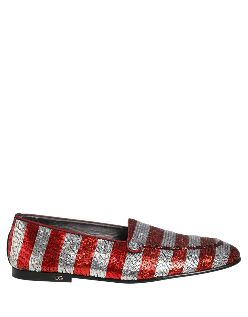 Dolce & Gabbana Multicolor Flag Sequin Dress Loafers Shoes - EU43/US10