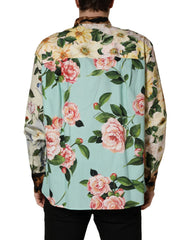 Dolce & Gabbana Camisa con Cuello Estampada Floral Multicolor y Animal