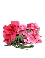 Dolce & Gabbana Multicolor Floral Applique Detail Tie Belt - IT40|S - Belts