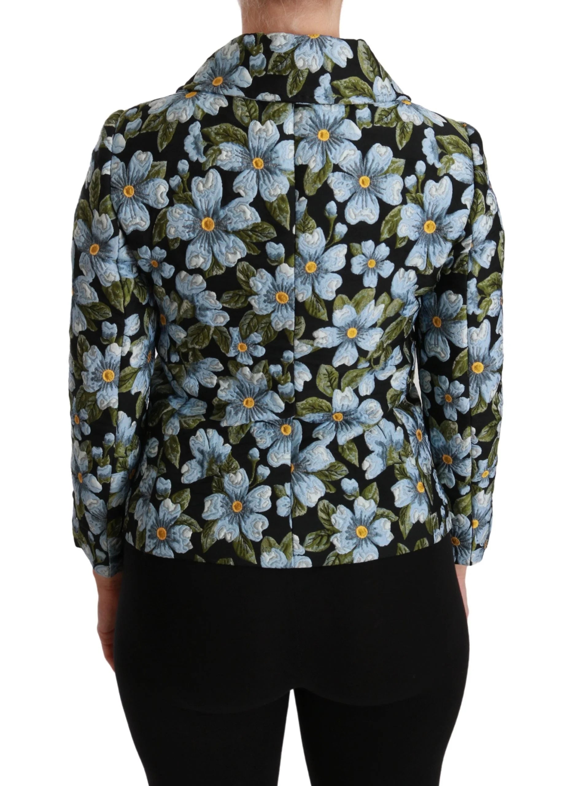 Dolce & Gabbana Multicolor Floral Blazer Coat Polyester Jacket - IT40|S - Sport Jackets