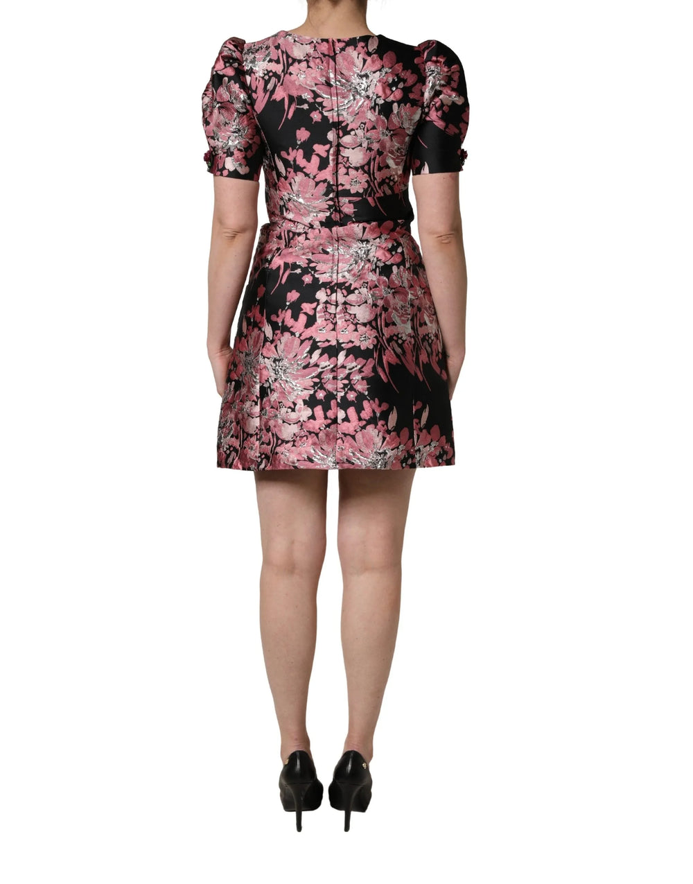 Dolce & Gabbana Multicolor Floral Brocade A-line Mini Dress