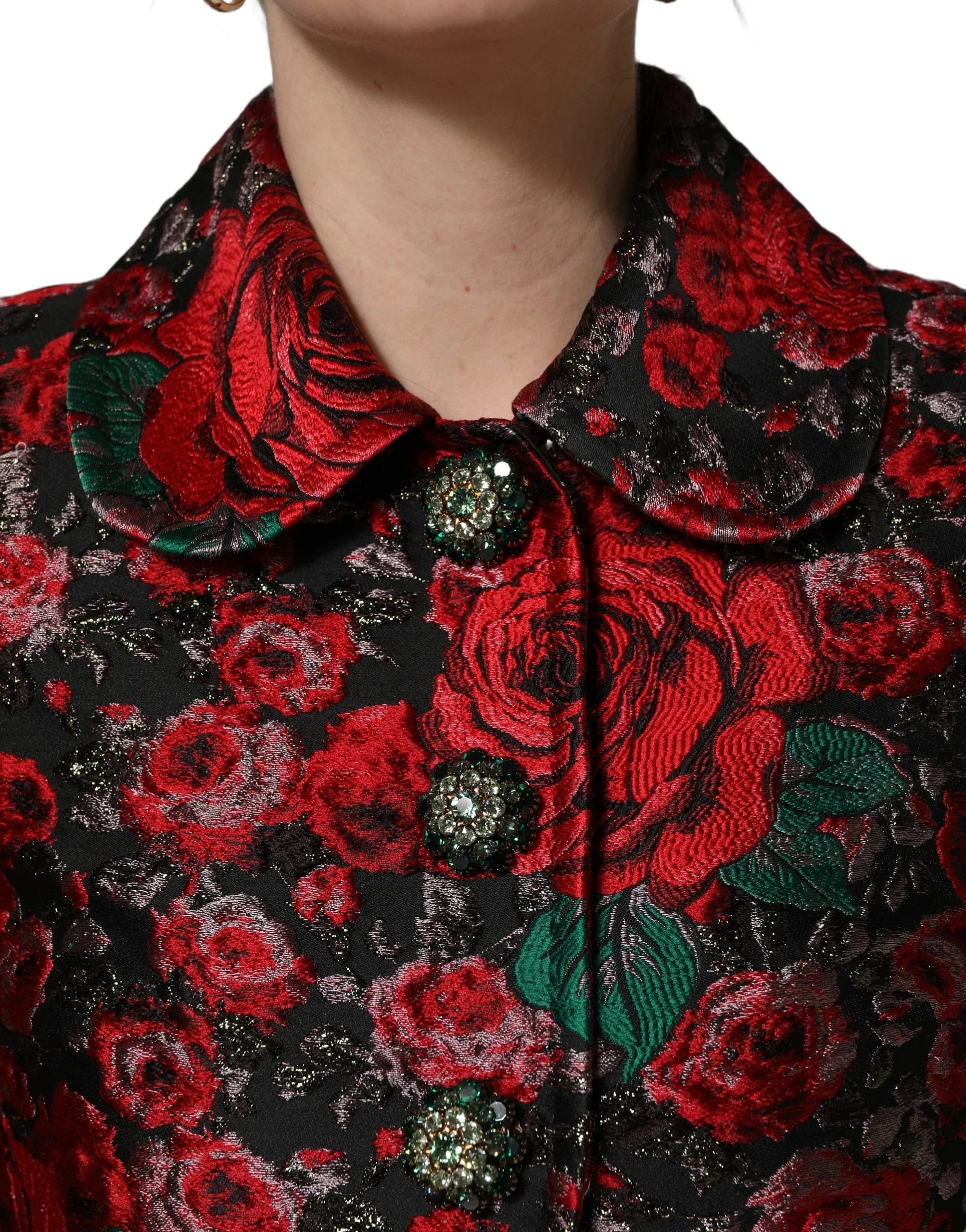 Dolce & Gabbana Multicolor Floral Brocade ButtonBlazer Jacket - IT40|S