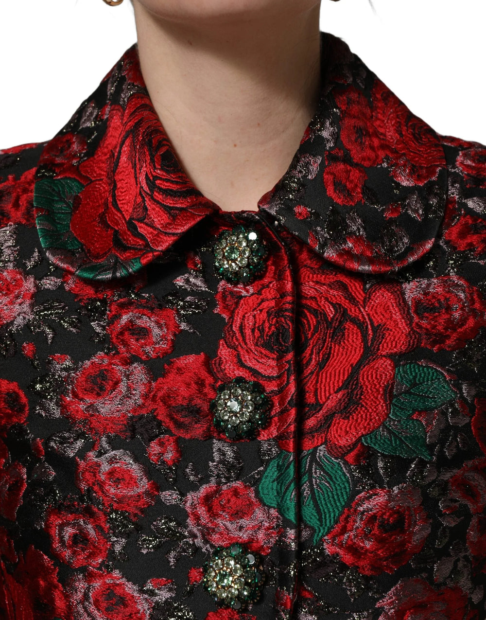 Dolce & Gabbana Multicolor Floral Brocade ButtonBlazer Jacket - IT40|S