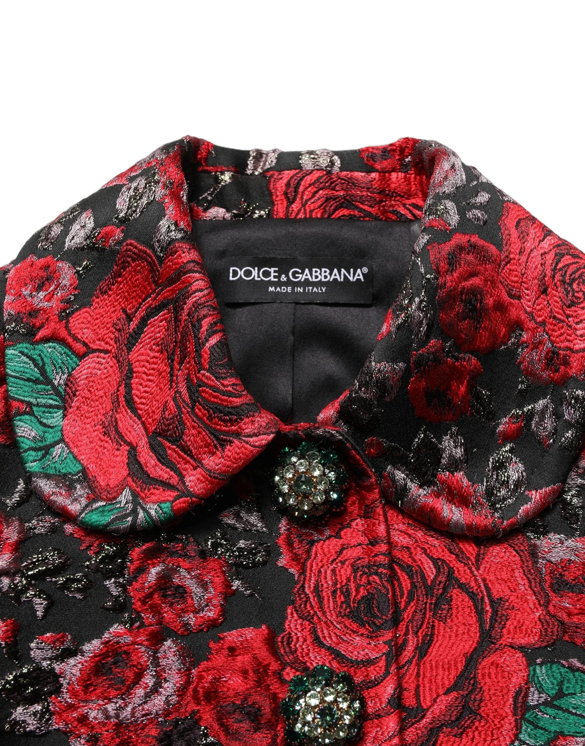 Dolce & Gabbana Multicolor Floral Brocade ButtonBlazer Jacket - IT40|S