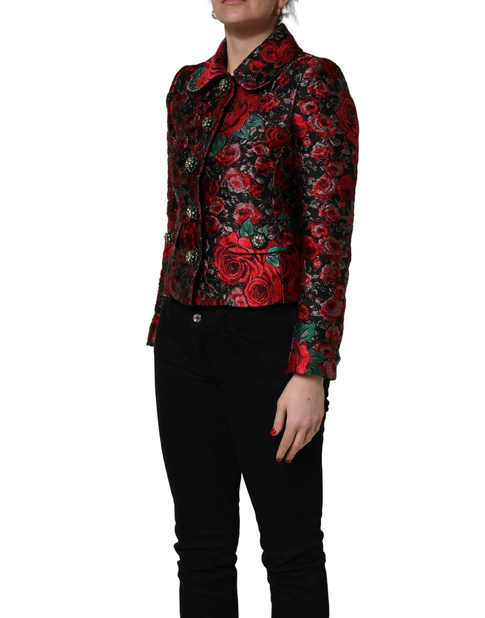 Dolce & Gabbana Multicolor Floral Brocade ButtonBlazer Jacket - IT40|S