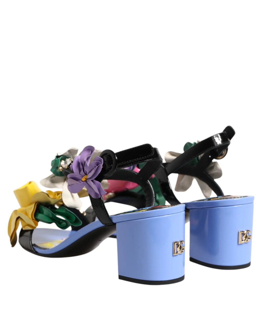 Dolce & Gabbana Multicolor Floral Crystal KEIRA Sandals Shoes - EU35.5/US5