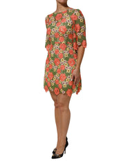 Dolce & Gabbana Multicolor Floral Embroidery Aline Mini Dress - IT40|S