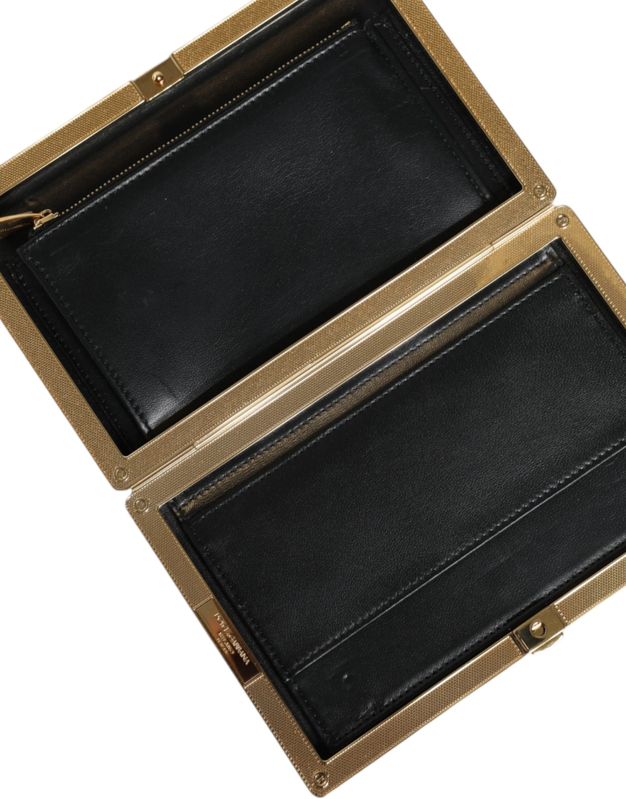 Dolce & Gabbana Multicolor Floral Gold Frame Clutch Evening Purse Bag - Clutch Bags