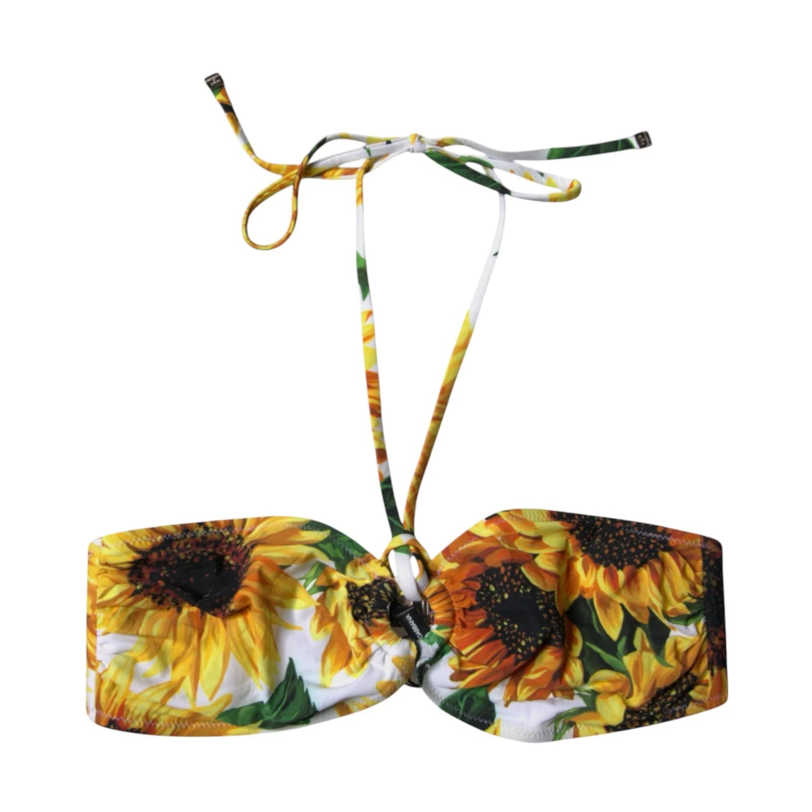 Dolce & Gabbana Multicolor Floral Halter Beachwear Bikini Top Swimwear - IT1 | XS - Swimwear Tops