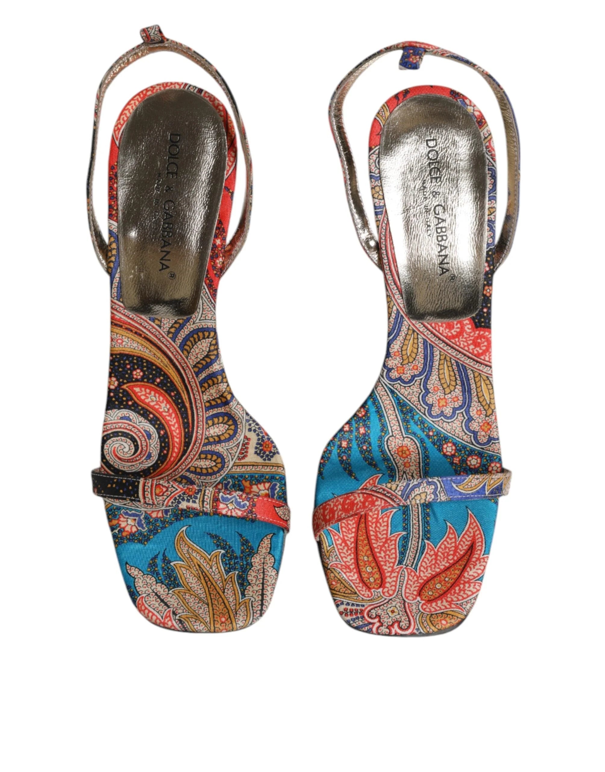 Dolce & Gabbana Multicolor Floral High Heels Sandals Shoes - EU39/US8.5 - Sandals