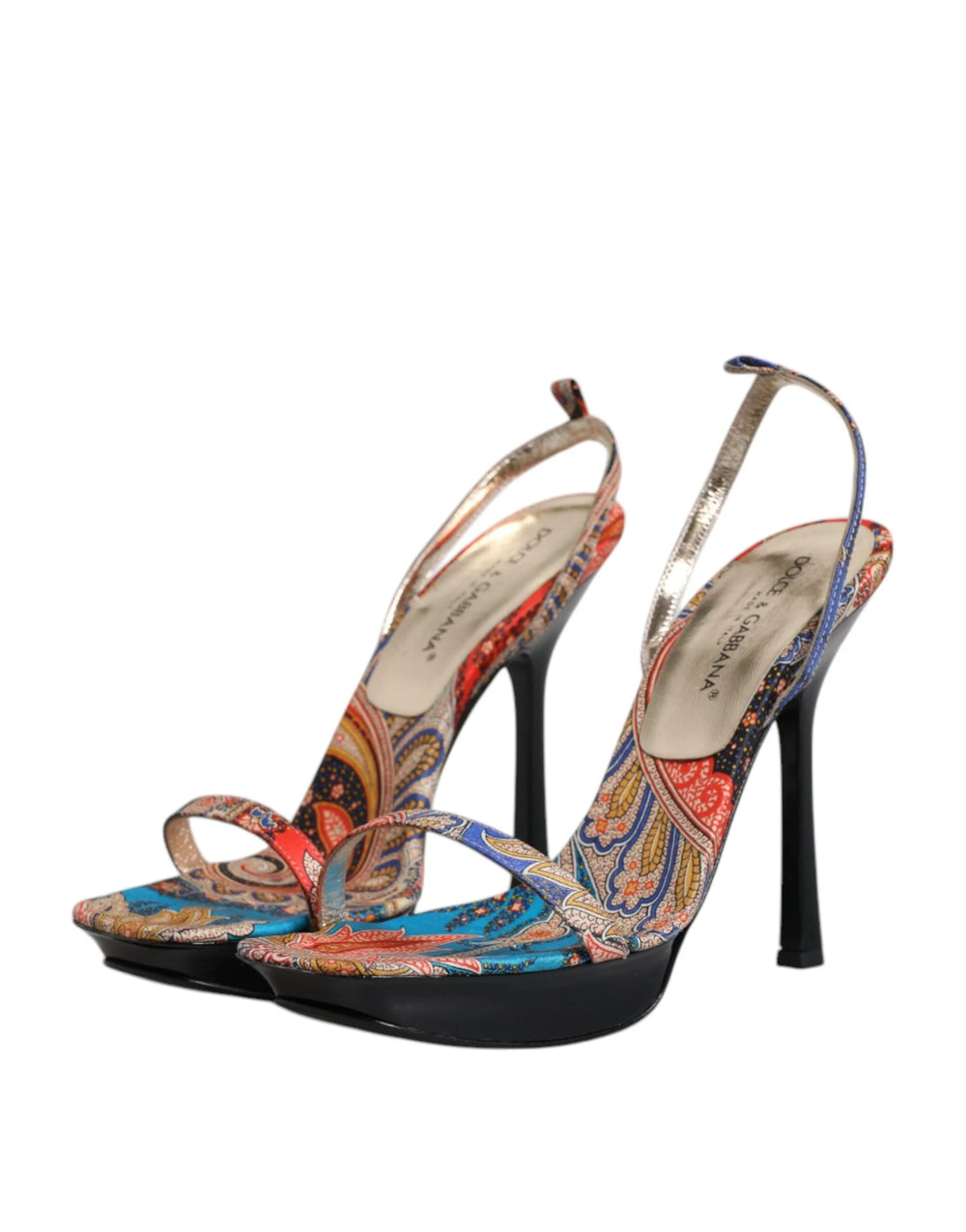 Dolce & Gabbana Multicolor Floral High Heels Sandals Shoes - EU39/US8.5 - Sandals