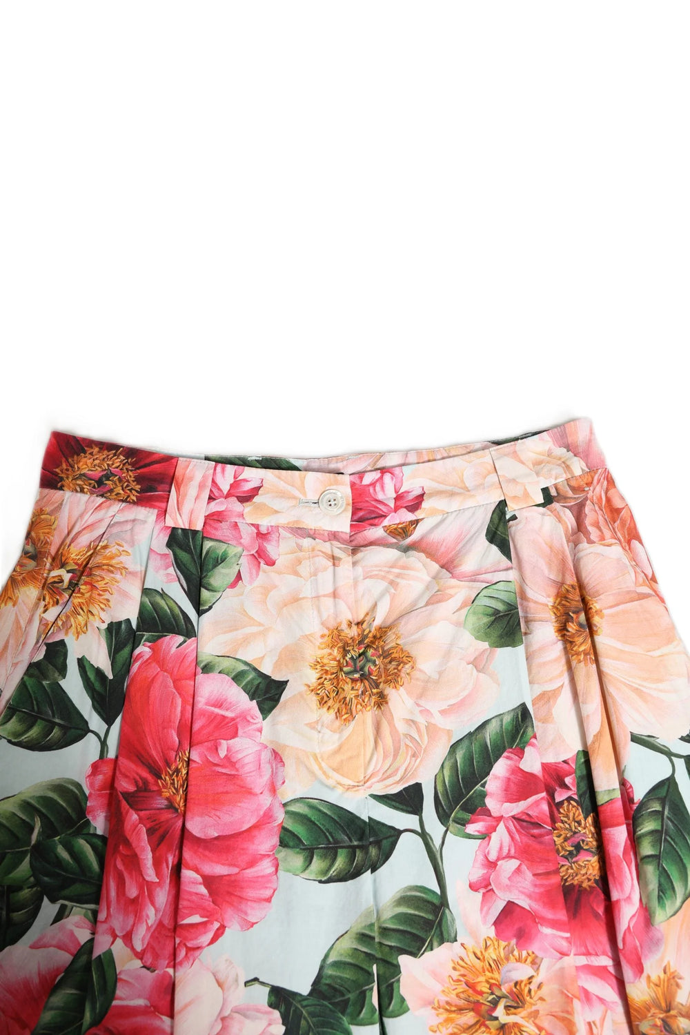 Dolce & Gabbana Multicolor Floral High Waist Cropped Pants - IT44 | L
