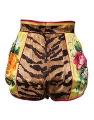 Dolce & Gabbana Multicolor Floral High Waist Hot Pants Shorts - IT40|S - Short Trousers