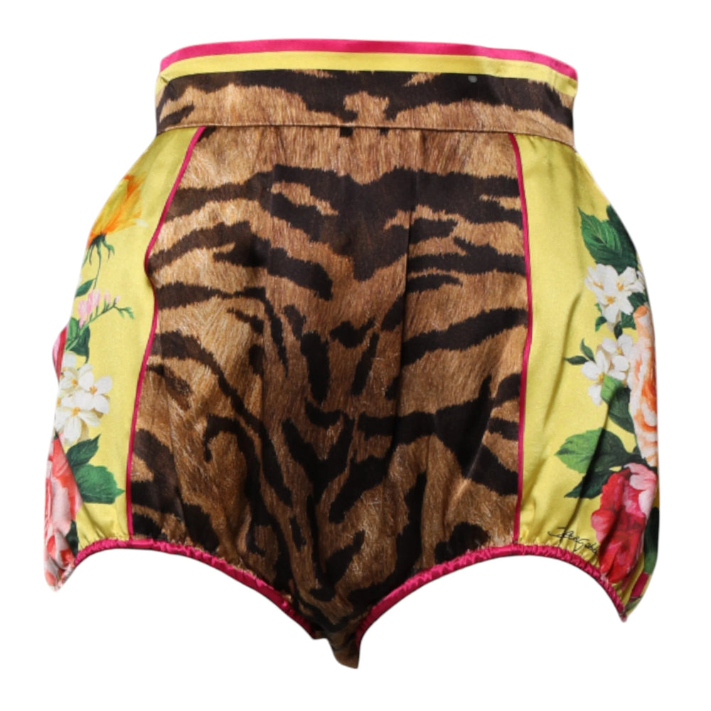 Dolce & Gabbana Multicolor Floral High Waist Hot Pants Shorts - IT40|S - Short Trousers